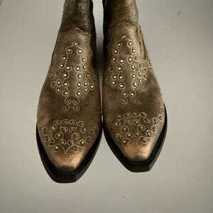 Sterling River Womens Leather Boots 8.5 Brown Western Cawgirl Rhinestone SR2032